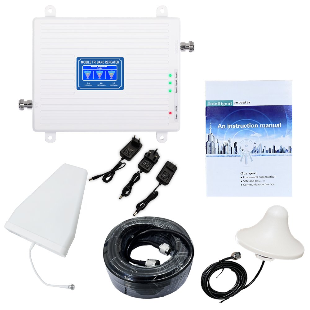 Hot sale 800mhz 1800mhz 2100mhz cell phone signal booster gsm signal booster for 2G 3G 4G network booster